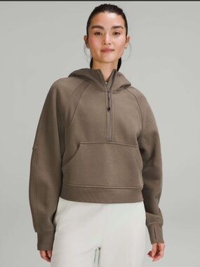 lululemon athletica Scuba Oversized Half‑Zip Hoodie - Nomad Brown
